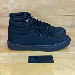 Vans Off The Wall Sk8 High Triple Black Skate Shoe